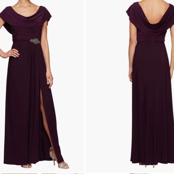 Alex Evenings Dresses & Skirts - ALEX EVENINGS Beaded Waist Navy Blue Gown Size: 10